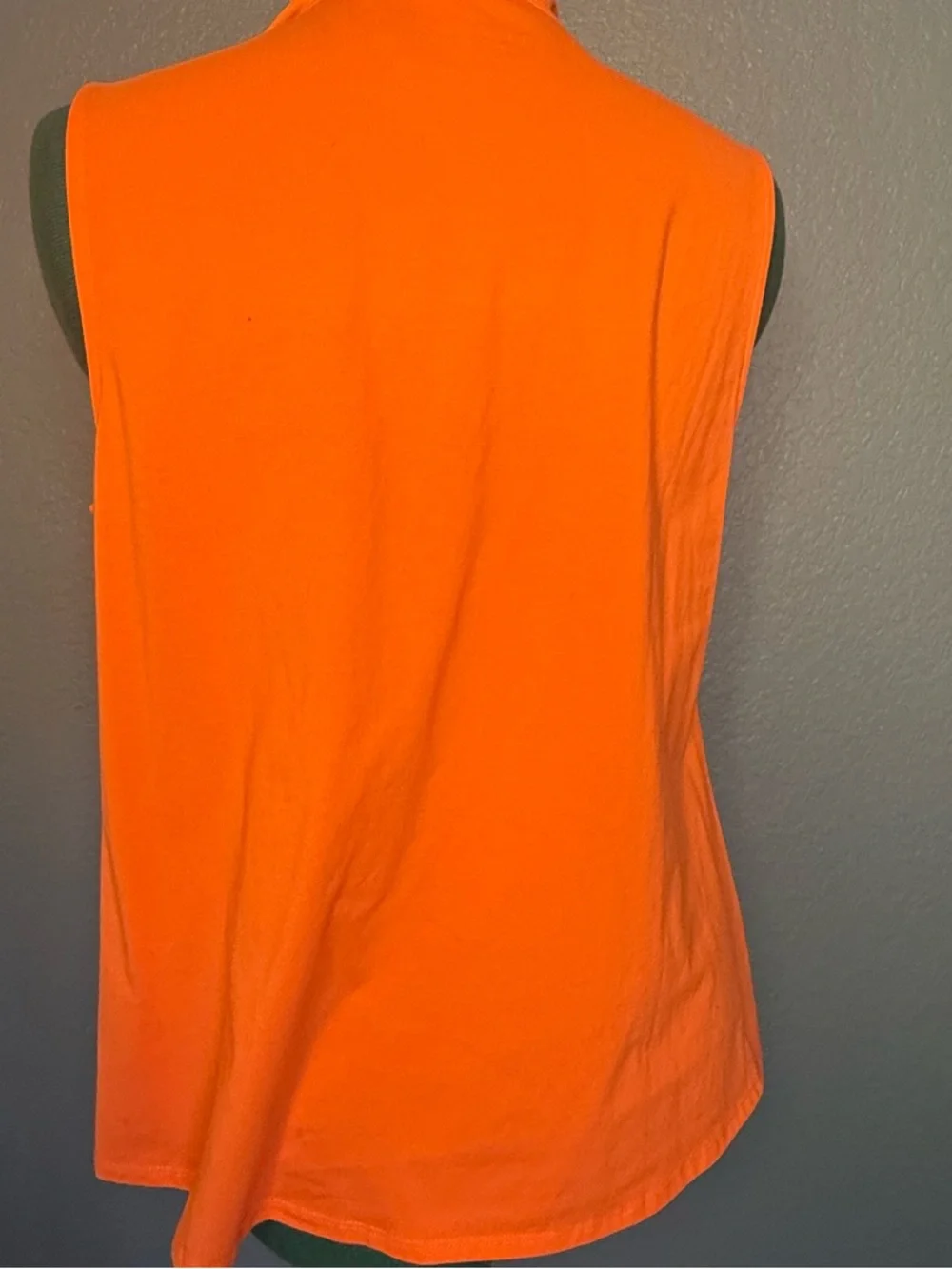 Soft Surroundings NWT Orange Sleeveless Blouse Draped Neck Top Size Large Flowy - Picture 4 of 8